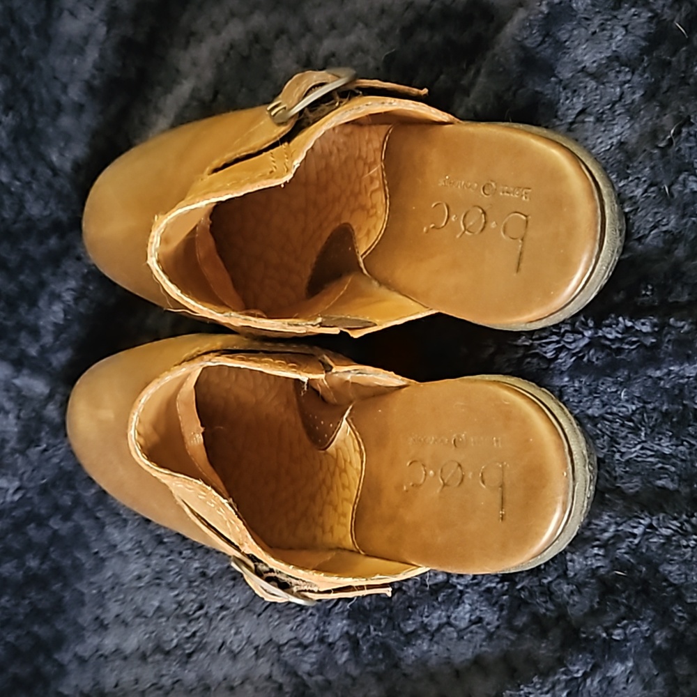 NEW BOC Born Clogs shoes Mules 9 COMFORT heel leather buckle Rustic Western - Picture 3 of 13